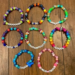 Lost Lands Kandi Letter Bracelet Set of 8